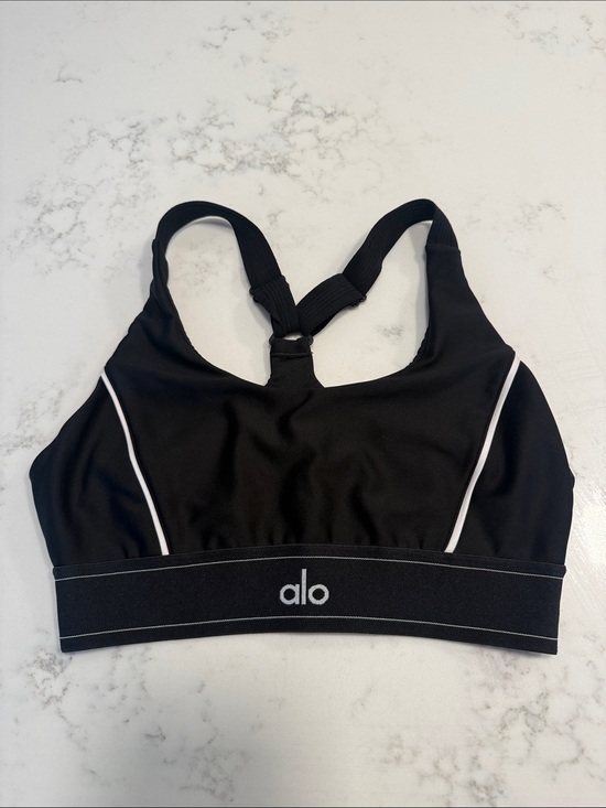 ALO Yoga Other - ALO Yoga Black Sports Bra with White Piping